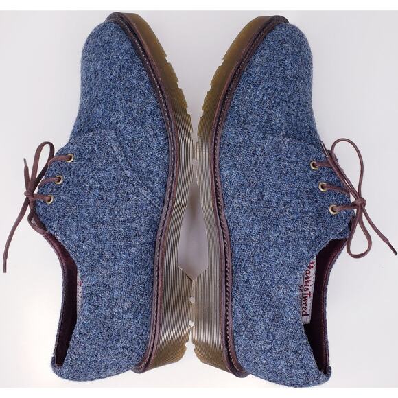 Rare DR. MARTENS HARRIS TWEED 3 Eye Oxford Blue Men's Size US10M/UK9/EUR43 EUC - Picture 11 of 13